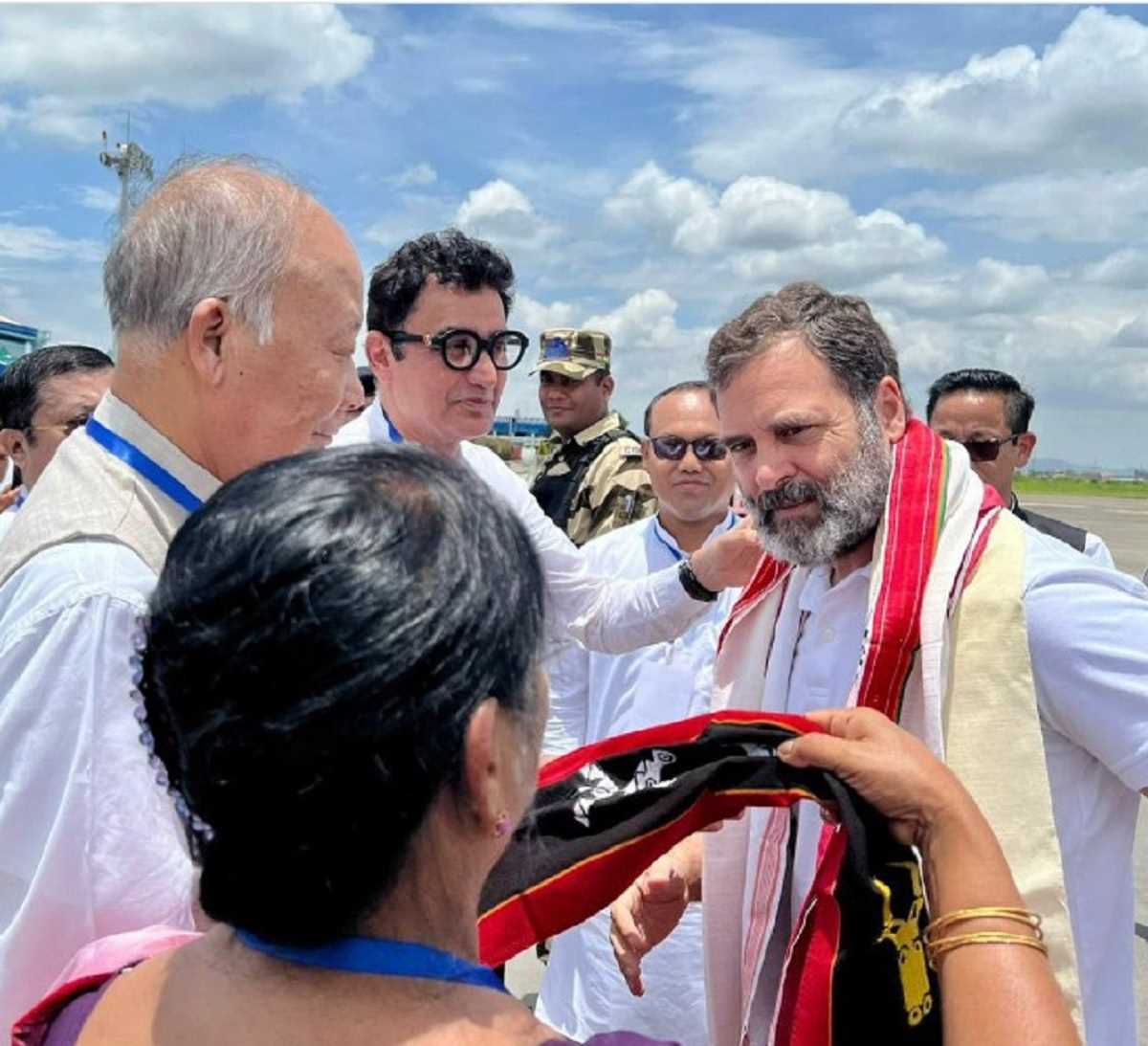 राहुल गांधी दो दिवसीय दौरे पर मणिपुर पहुंचे, रोका गया काफिला